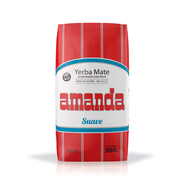 Paquete de yerba amanda suave.